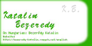 katalin bezeredy business card